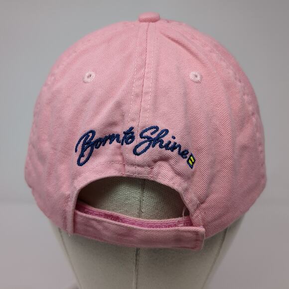 Born To Shine Strapback Baseball Cap Pink One Size Adjustable Embroidered Ha - Picture 7 of 10